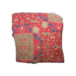 Vtg Ralph Lauren Conservatory Red Full/Queen Comforter Sateen Italy USA 80s 90s